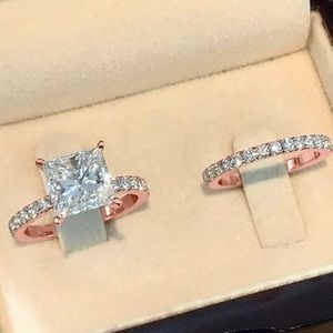 White Sapphire Bridal Set